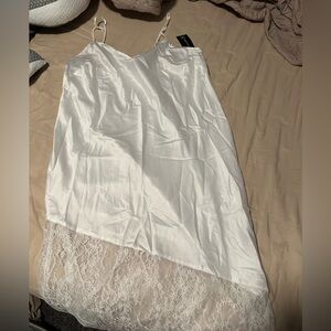 INC International Concepts White Satin Dress